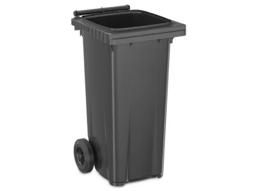 container,zonder deksel,120l,HxBxD 900x480x558mm,romp HDPE zwartgrijs