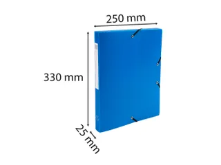 Klasseerdoos PP rug 25mm A4 lichtblauw - 19