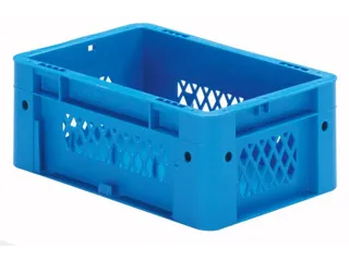 Euronorm Stapelkrat Blauw 120x300x200mm 4.1l Wanden Opengewerkt - 1