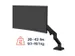 HX Bureau Monitorarm Mat Zwart