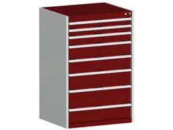 ladekast HxBxD 1200x800x750mm 8laden romp RAL7035 front RAL3004