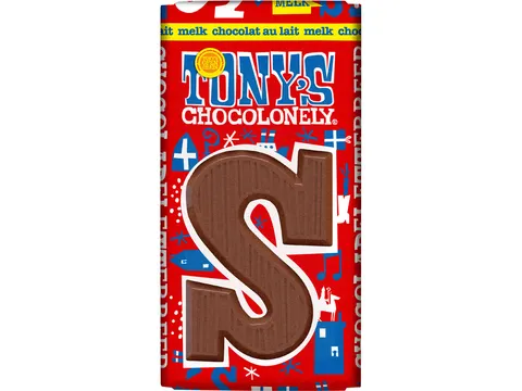 Chocoladeletter Tonys Chocolonely melk S 90 gram