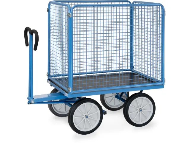 Handtrekwagens 6444v 1000kg 1200x800mm Draadgaas Massief Rubber