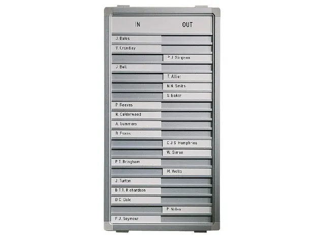 Infobord Lega Aan/afwezig 54x28cm 20 Namen