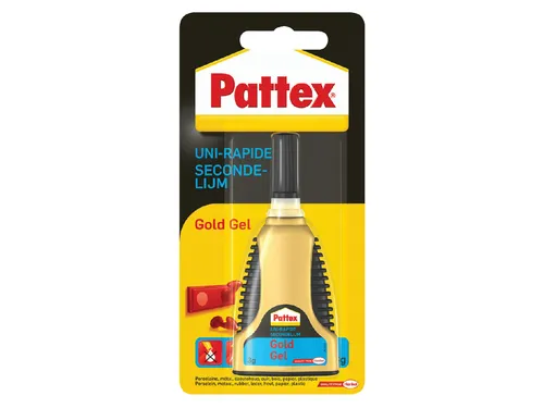 Secondelijm Pattex Gold GEL tube 3 gram op blister