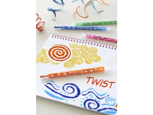 Waskrijt Faber-Castell draaibaar 24 stuks