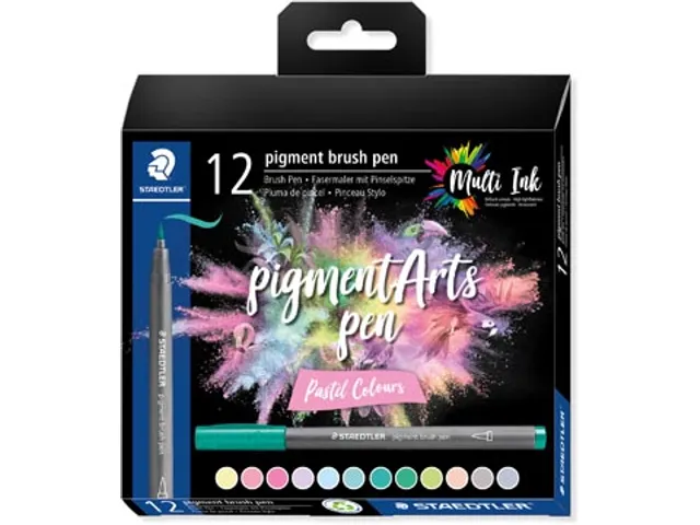 Pigment Arts brush pen etui 12st Pastel Col