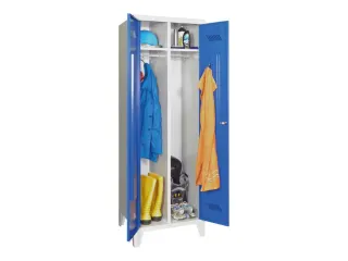 garderobekast,HxBxD 1850x600x500mm,2vak,RAL7035,front RAL5010 - 2