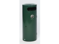 Combi-Asbak 70 Liter HxØ 1045x420mm Ral6005 Afsluitbaar Staal Groen