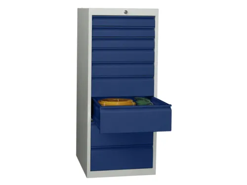 ladekast HxBxD 1200x500x600mm 9laden slot RAL7035 front RAL5010