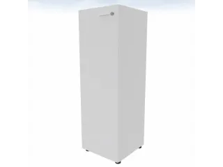 kantoorkast,HxBxD 1310x430x450mm,2xhouten vloer,3ordnerhoogte,romp wit - 3