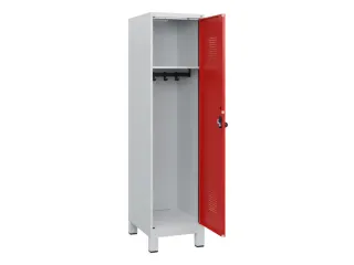 schoollocker,HxBxD 1630x400x500mm,1vak,vak B 400mm,draaigrendel,voeten - 1