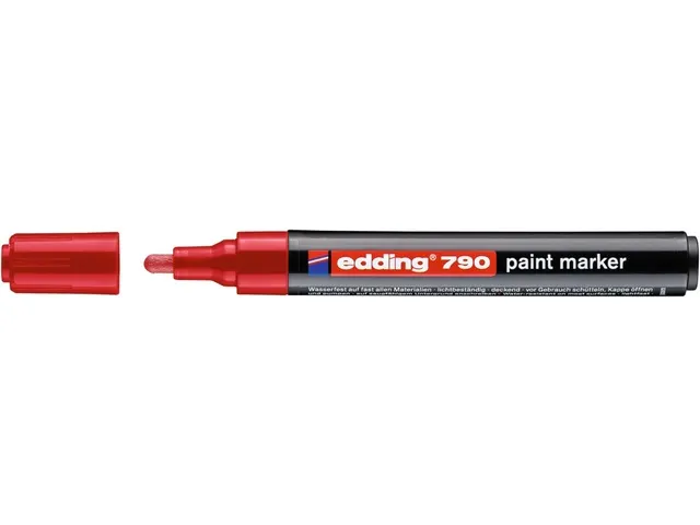 Paintmarker edding 790 op alcoholbasis 2-3mm rood