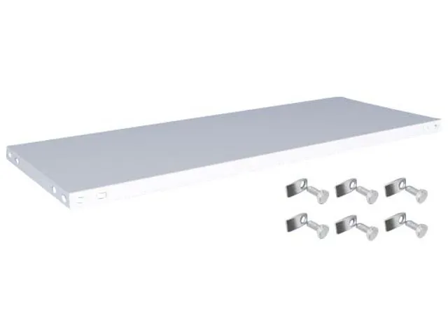 legbord,v. magazijnstelling,BxD 1300x500mm,vakl. 200kg,staal,RAL7035