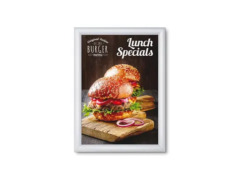 Kliklijst A4 Rechte Hoeken 20mm Zilver