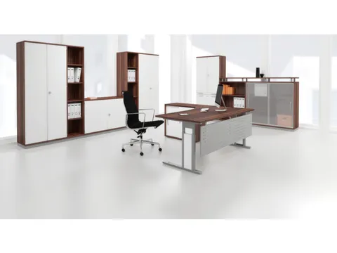 jaloeziedeurkast HxBxD 720x1000x400mm 1xhouten vloer romp onyxgrijs