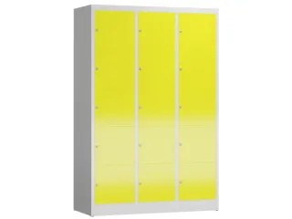 lockerkast,HxBxD 1800x1185x500mm,3x5vakken,vak B 395mm,cil.-slot - 2