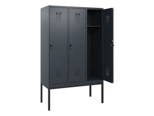 schoollocker,HxBxD 1950x1200x500mm,3vak,vak B 400mm,draaigrendel
