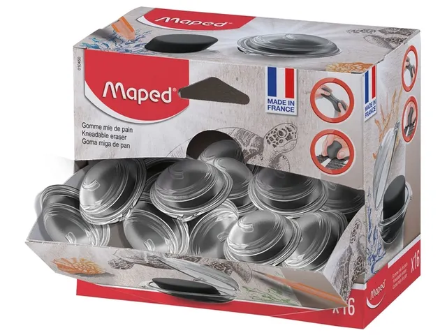 Kneedgum Maped display à 16 stuks zwart