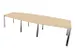 vergadertafel,HxBxD 740x3200x1400mm,vatvormig,NE-esdoorn