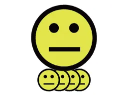 Magneet smiley 25mm emotie neutraal geel 5 stuks
