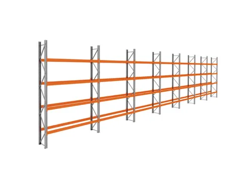 palletstelling,basis+6xaanbouw,HxBxD 4620x19700x750mm,vakl. 3000kg