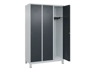 locker,HxBxD 1950x1200x500mm,3vak,vak B 400mm,cil.-slot,voeten - 2