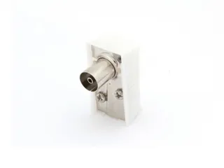 Haakse TV-Plug 9.5mm/2.3mm - Vrouwelijk - WIT - 1