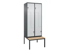 armoire vestiaire Z HxlxP 2120x800x815mm 4compart.