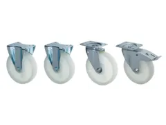 2zwenk-/2bokwielen,v. kiepbak,polyamide,draagverm. 1000kg,wiel Ø 180m