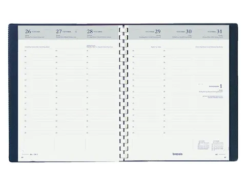 Agendavulling 2027 Brepols Timing 7dagen/2pagina's spiraal wit