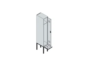 locker met bank,HxBxD 2120x300x815mm,1vak,vak B 300mm,draaigrendel - 3
