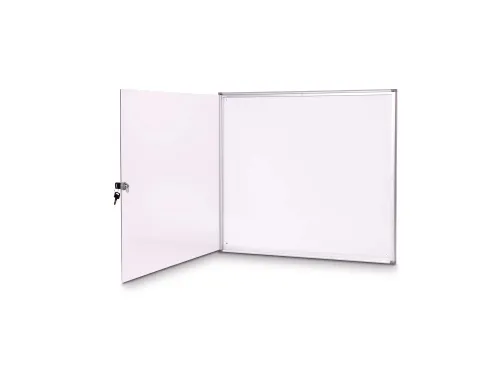 Binnenvitrine wand MAULextraslim whiteboard 6xA4 met slot