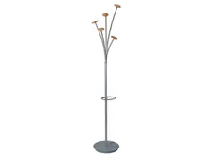 Festival kapstok 5 haken 187 cm grijs / hout met parapluhouder