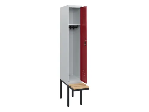 locker met bank,HxBxD 1950x300x815mm,1vak,vak B 300mm,cil.-slot