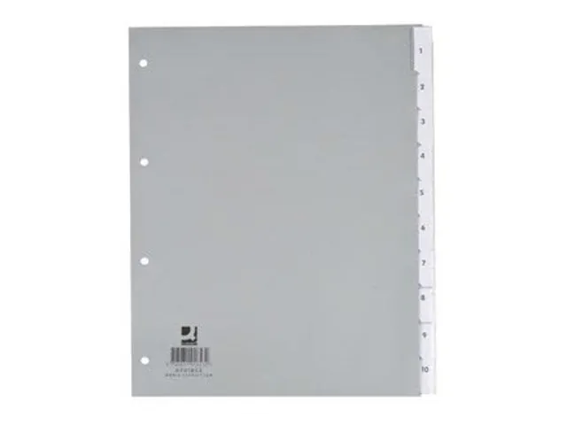 Tabbladen A4 Blanco PP 10 delig 4-Gaats Grijs