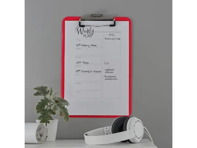 WOW klemplaat, ft A4, rood