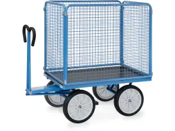 Handtrekwagens 6444v 1000kg 1200x800mm Draadgaas Massief Rubber