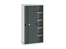 werkplaatskast 2000x1050x550mm 4xStalen bodem RAL7035 front RAL7016