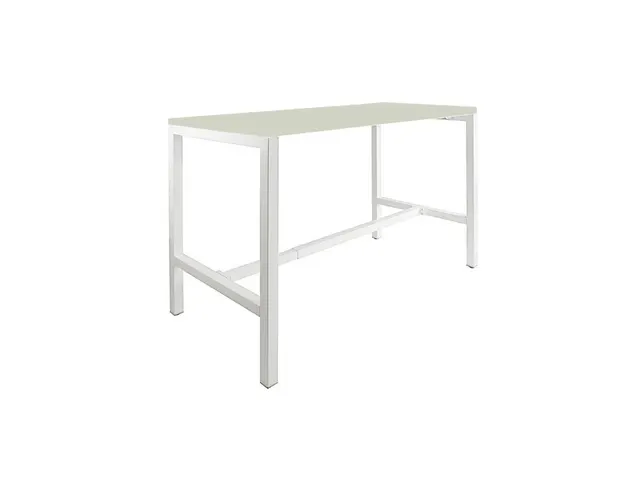 Domino Basic statafel 140x80cm 110cm Grijs 25mm Wit