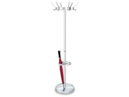 Kapstok 1800x500mm 6/12 Hoed- / Jashaken Paraplubak Aluminium-Zilver