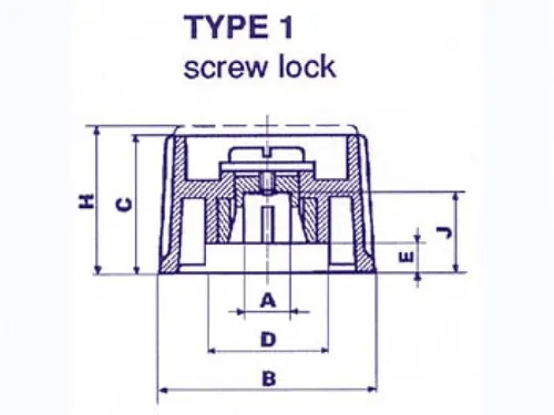 Knop (Zwart 15mm/6mm)