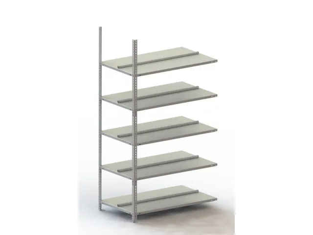 Schroefstelling Aanbouwveld Ral7035 1850x1002x604mm 5legborden 80kg