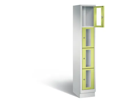 Lockerkast 1800x320x500mm 1x4 vakken Cilinderslot, Sokkel, RDS1108060