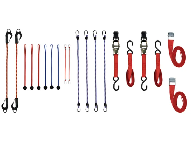 Spanbanden en spanelastiekenset Toolland 20 stuks