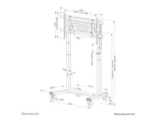 Neomounts MOVE Lift XL FL55-975BL1 TV trolley 75-115 inch - max 160 kg - 18