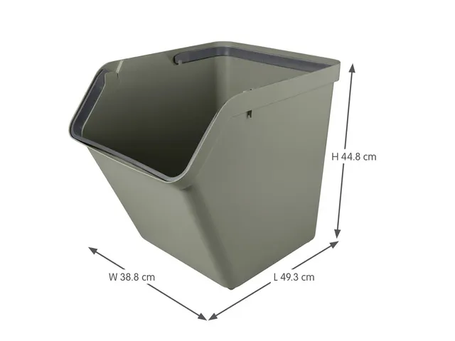 Sigma Home sorteer unit 60L donkergroen - 49,3x38,8x44,8cm