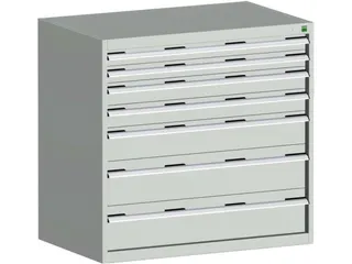 ladekast,HxBxD 1000x1050x650mm,7lade(n),lade voor zware lasten - 1