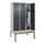 locker met bank,HxBxD 2120x1200x815mm,3vak,vak B 400mm,draaigrendel