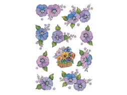 Sticker Etiket Herma 3818 Paarse Bloemen 30 stuks